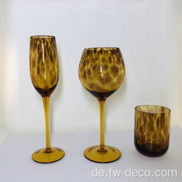 Weingläser mit Leopardendruck Leopardenmuster Goblet